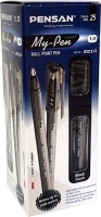 Pensan My-Pen Tükenmez Kalem Siyah 1 mm 25 Li 2210 - 1