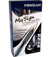 Pensan My Sign Jel İmza Kalemi 6030 Siyah 12 Li - 1