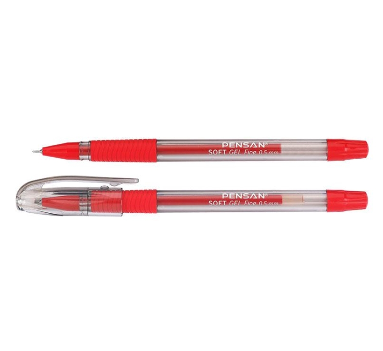 Pensan Soft Gel 2420 Tükenmez Kalem 0.5 Kırmızı 