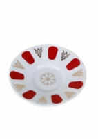 Porland Kırmızı Yaldız Ergonomik Çay Tabağı 6 Lı - 1