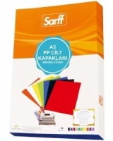 Sarff 450 Mic A4 Şeffaf Turuncu PP Cilt Kapağı 50 Adet - 1