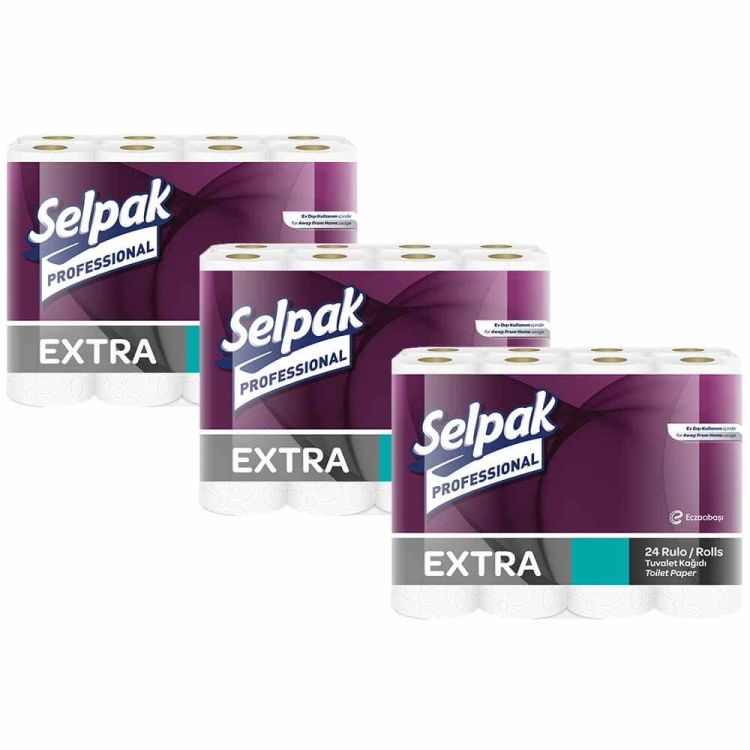 Selpak Professional Extra Tuvalet Kağıdı 24 Lü x 3 Paket 72 Li 