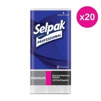 Selpak Professional Premium Garson Katlama Peçete Beyaz 40x40 Cm 50 Li 20 Paket - 1