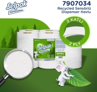 Selpak Professional Recycled Sensörlü Dispenser Havlu 21 Cm 135 Metre 6 Lı - 2