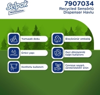 Selpak Professional Recycled Sensörlü Dispenser Havlu 21 Cm 135 Metre 6 Lı - 5