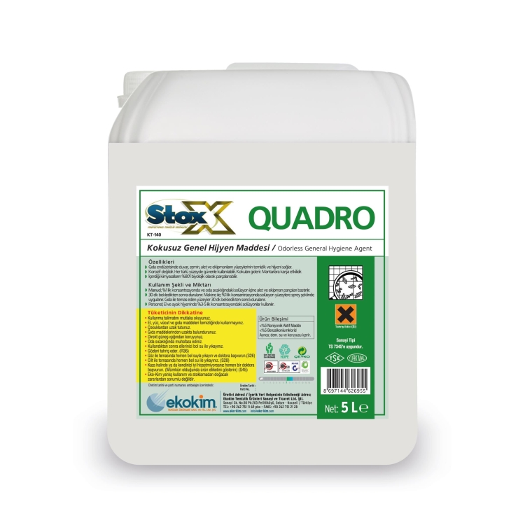 Stox Quadro KT-140 QAC Bazlı Hijyenik Temizleyici 5 Kg 