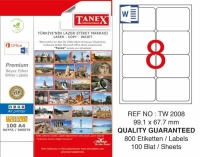 Tanex Lazer Etiket TW-2008 99.1x67.7 mm 100 Adet - 1