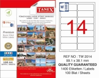 Tanex Lazer Etiket TW-2014 99.1x38.1 mm 100 Adet - 1