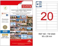 Tanex Lazer Etiket TW-2020 95x26 mm 100 Adet - 1