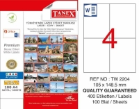 Tanex Lazer Etiket TW-2204 105x148.5 mm 100 Adet - 1