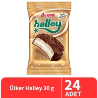 Ülker Halley Çikolata Kaplı Bisküvi 30 Gr 24 Adet - 1