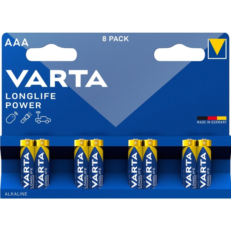 Varta Longlife Power İnce Alkalin Pil AAA 8 Li 